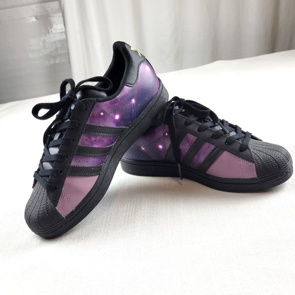 Rare ADIDAS Superstar J Galactic Sneakers - Youth 5.5 - Picture 2 of 11